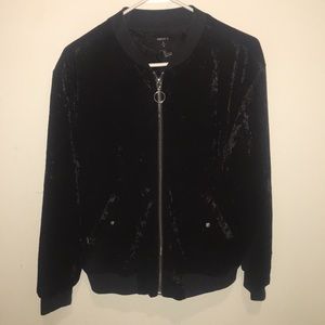 Forever 21 black long sleeve zip up